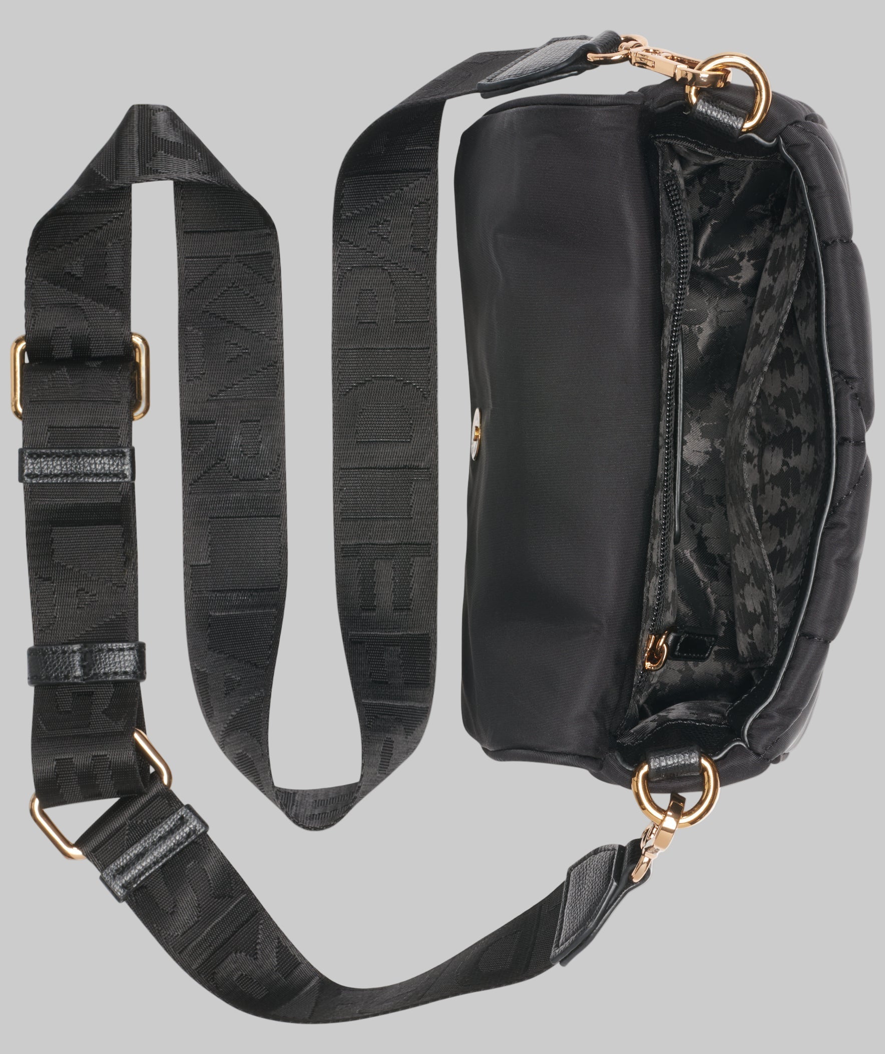 KarlLagerfeld Voyage logo crossbody black/gold