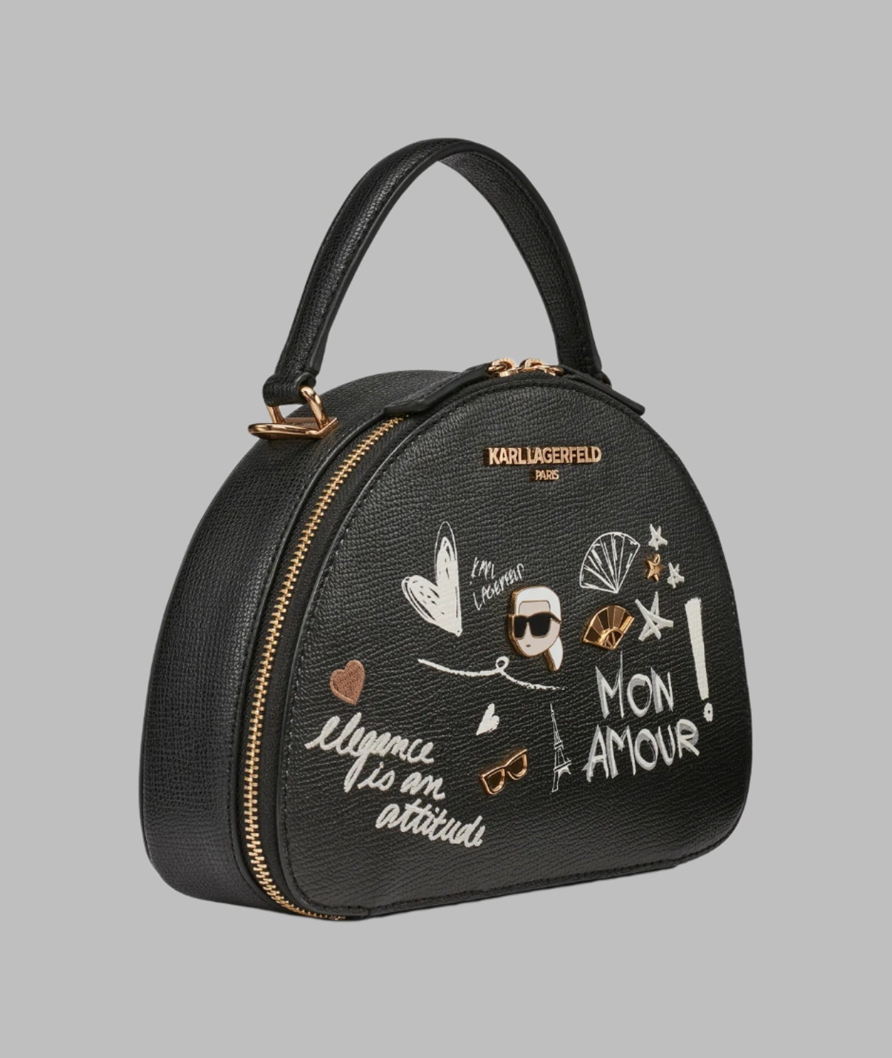 KarlLagerfeld Bellamy crossbody with cate pins black