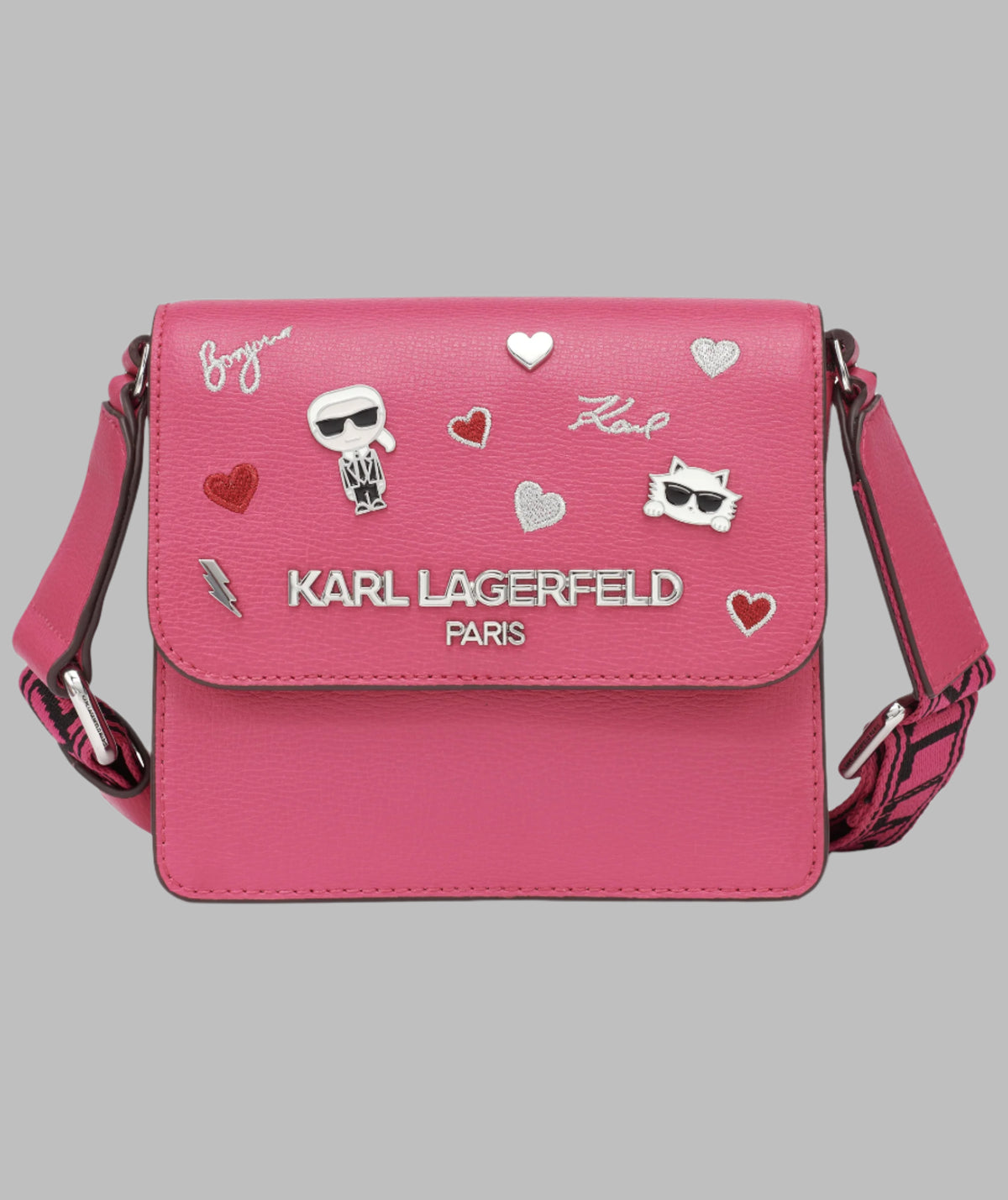 KarlLagerfeld Annette crossbody fuchsia