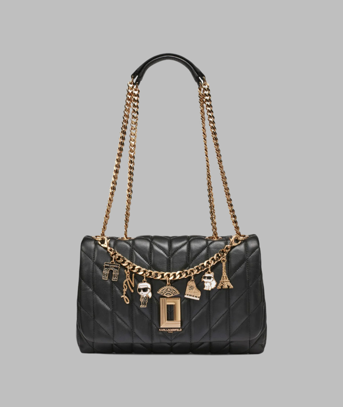 KarlLagerfeld Lafayette shoulder black with charms black