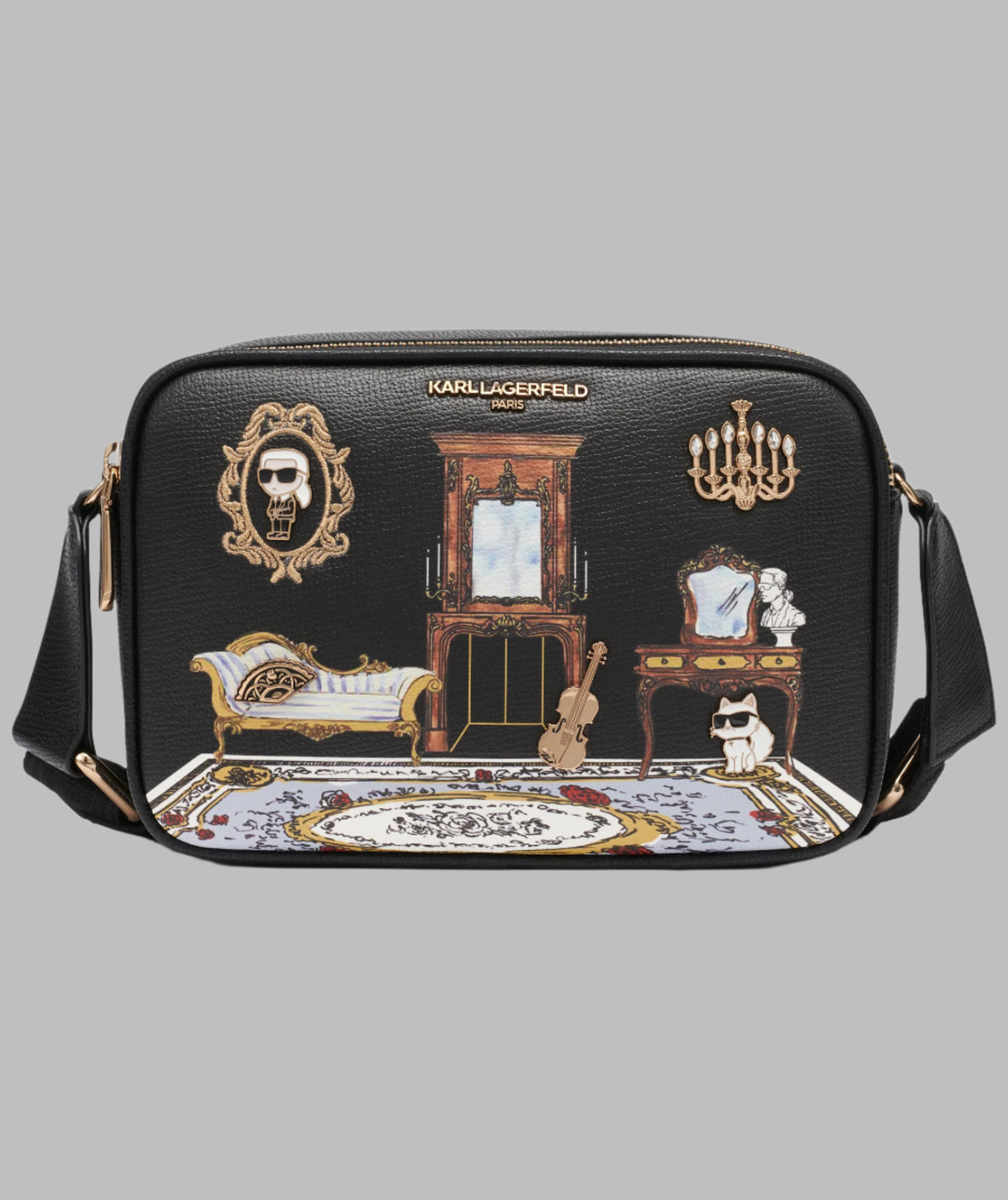 KarlLagerfeld Maybelle rococo camera crossbody black