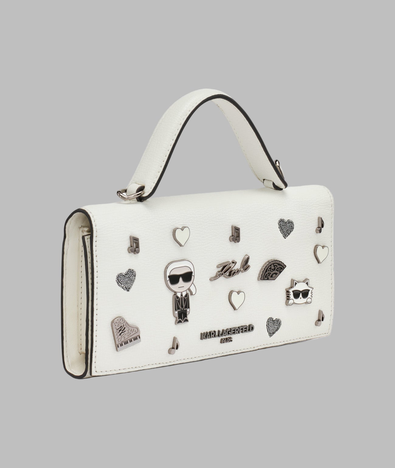 KarlLagerfeld Jacqueline wallet with pins white