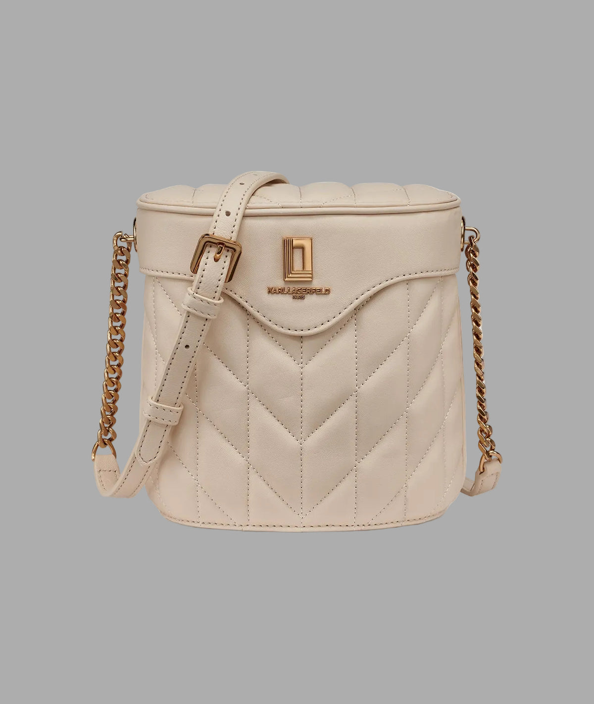 KarlLagerfeld Lafayette crossbody bucket bag brie