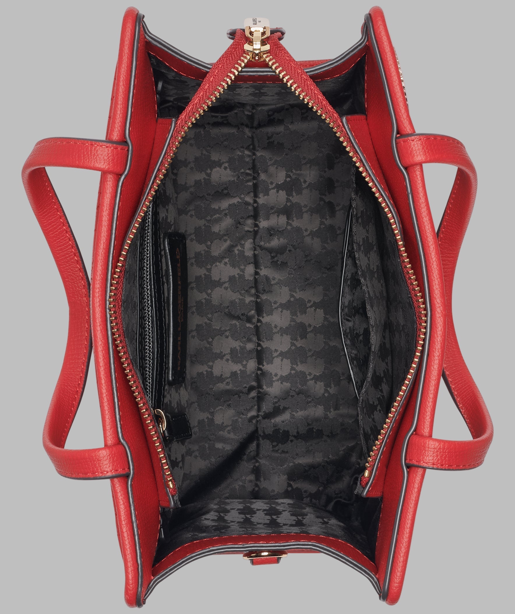 KarlLagerfeld Maybelle satchel with pins red