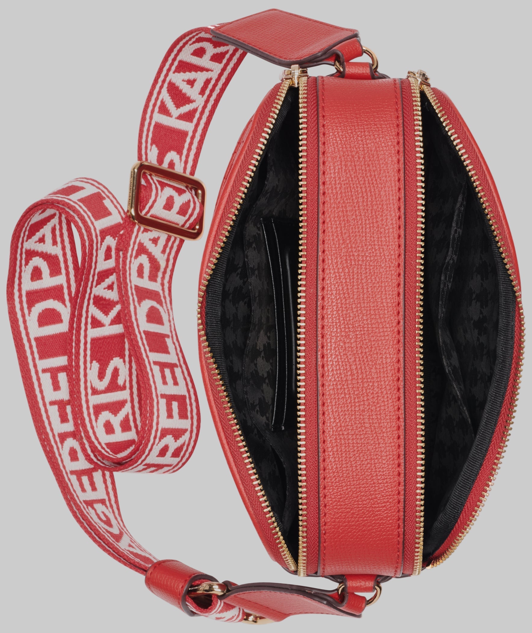 KarlLagerfeld Maybelle camera crossbody crimson