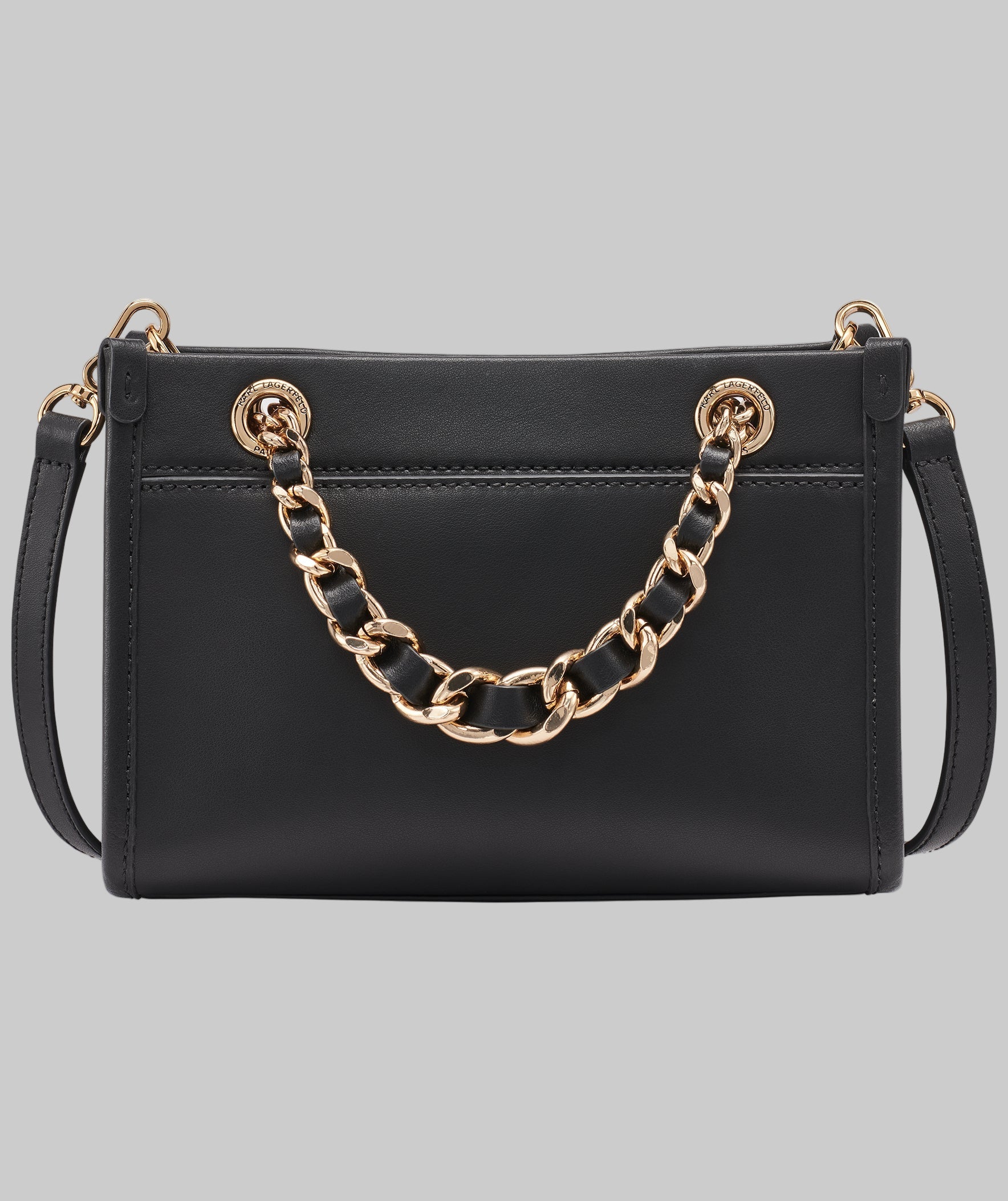 KarlLagerfeld Savoie small suede leather crossbody black