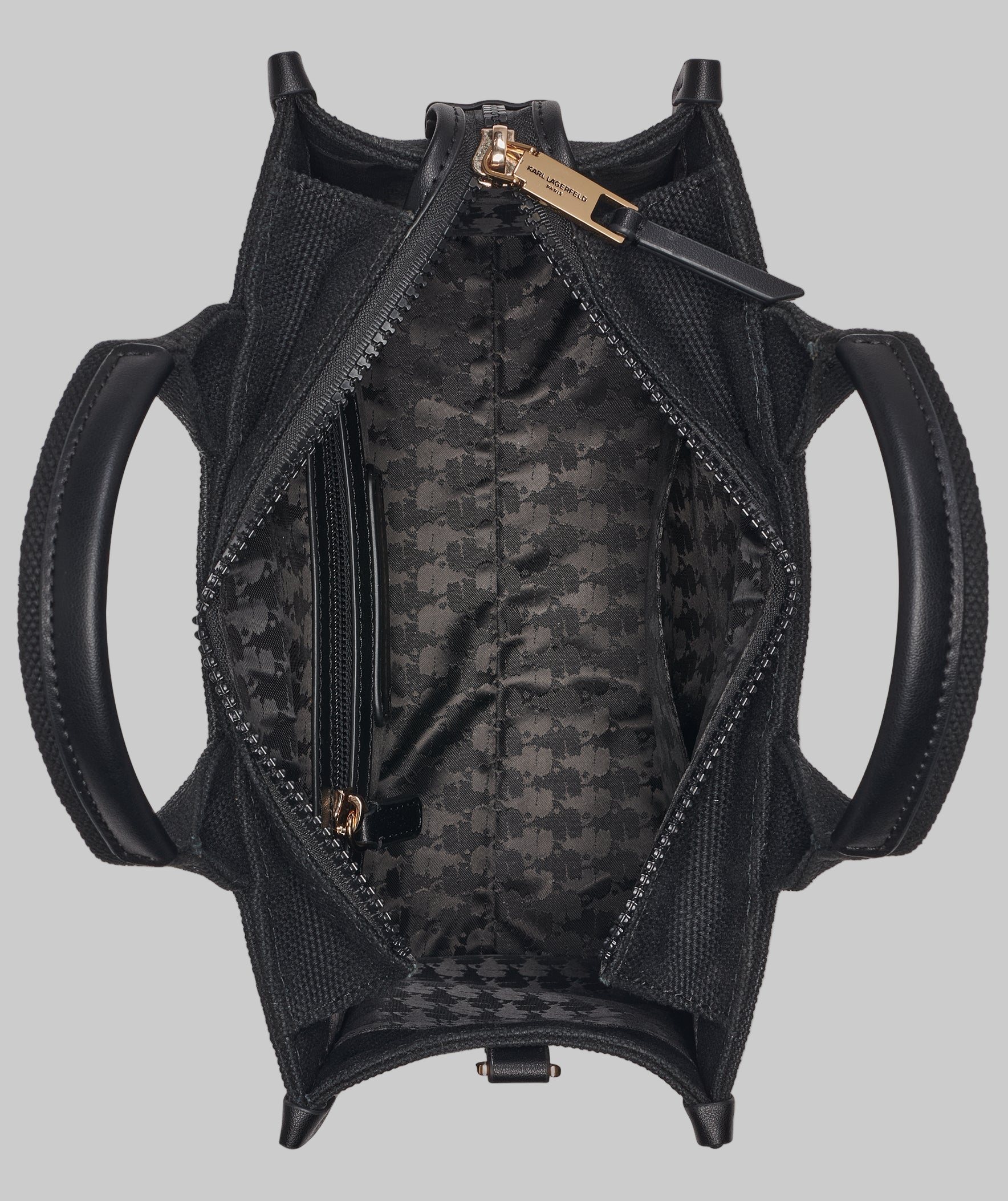 KarlLagerfeld Kristina small tote with top zipper black