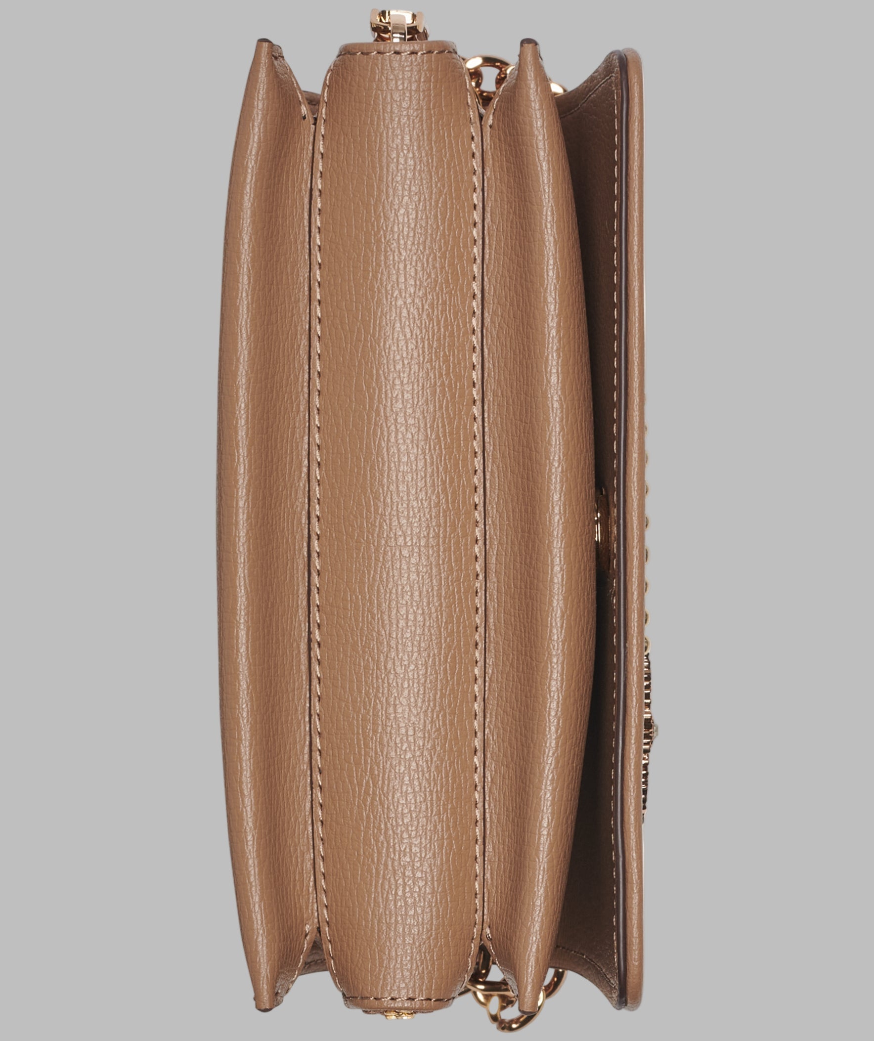 KarlLagerfeld Lourdes suede flap crossbody brown