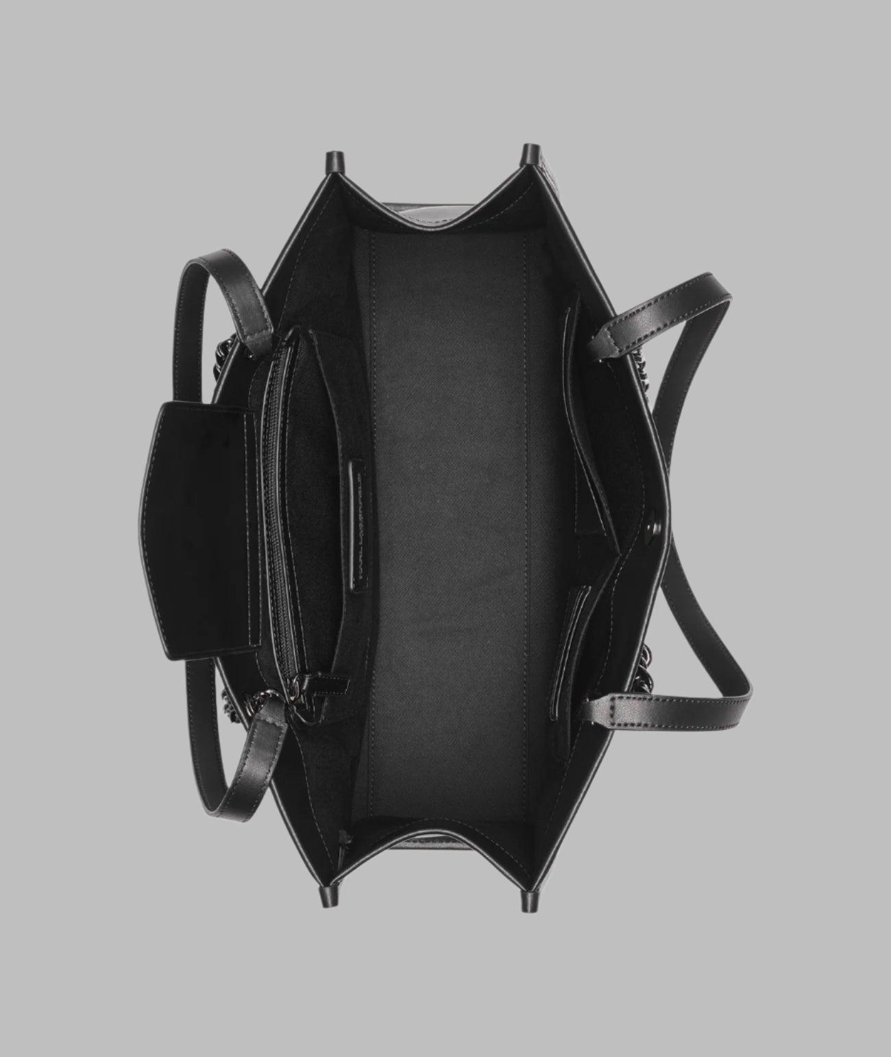 KarlLagerfeld Savoie large leather tote black