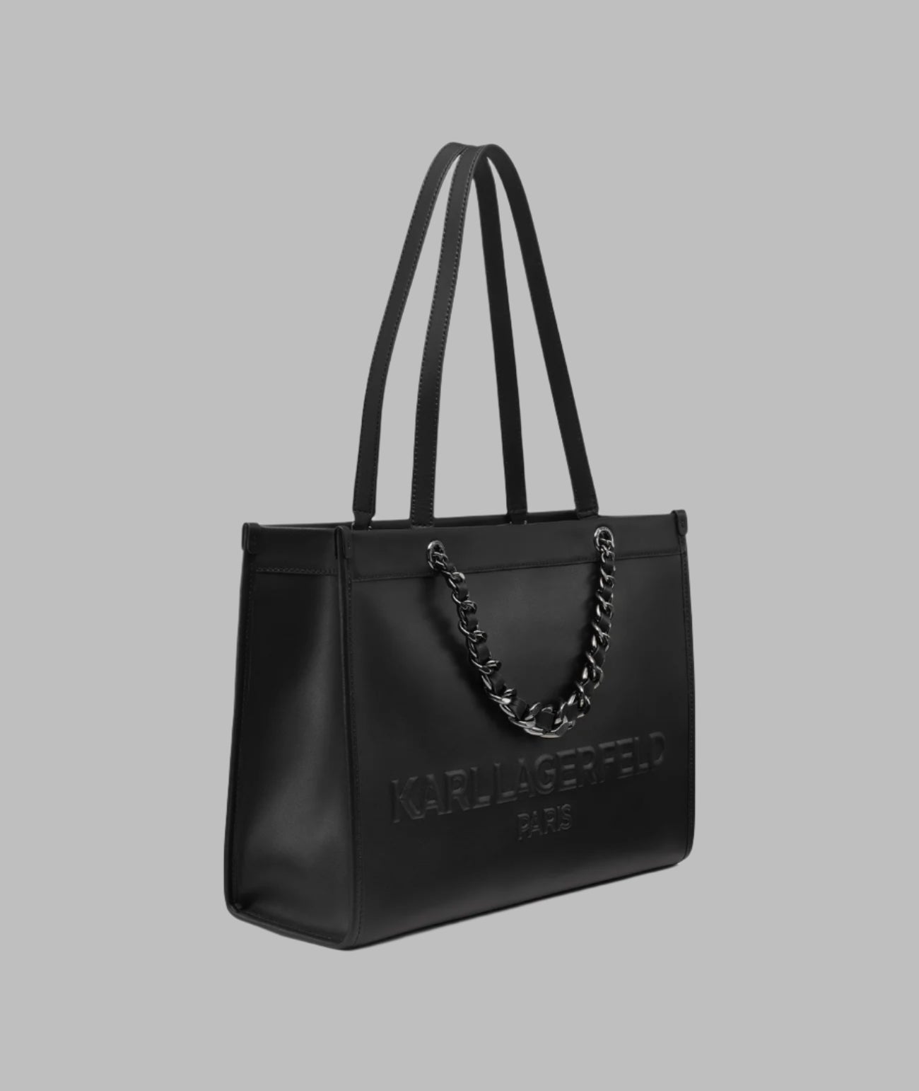 KarlLagerfeld Savoie large leather tote black