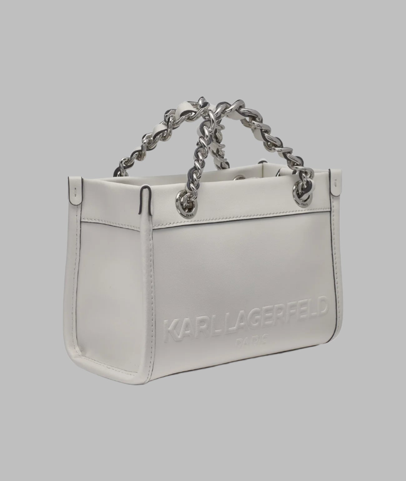 KarlLagerfeld Savoie small leather crossbody white
