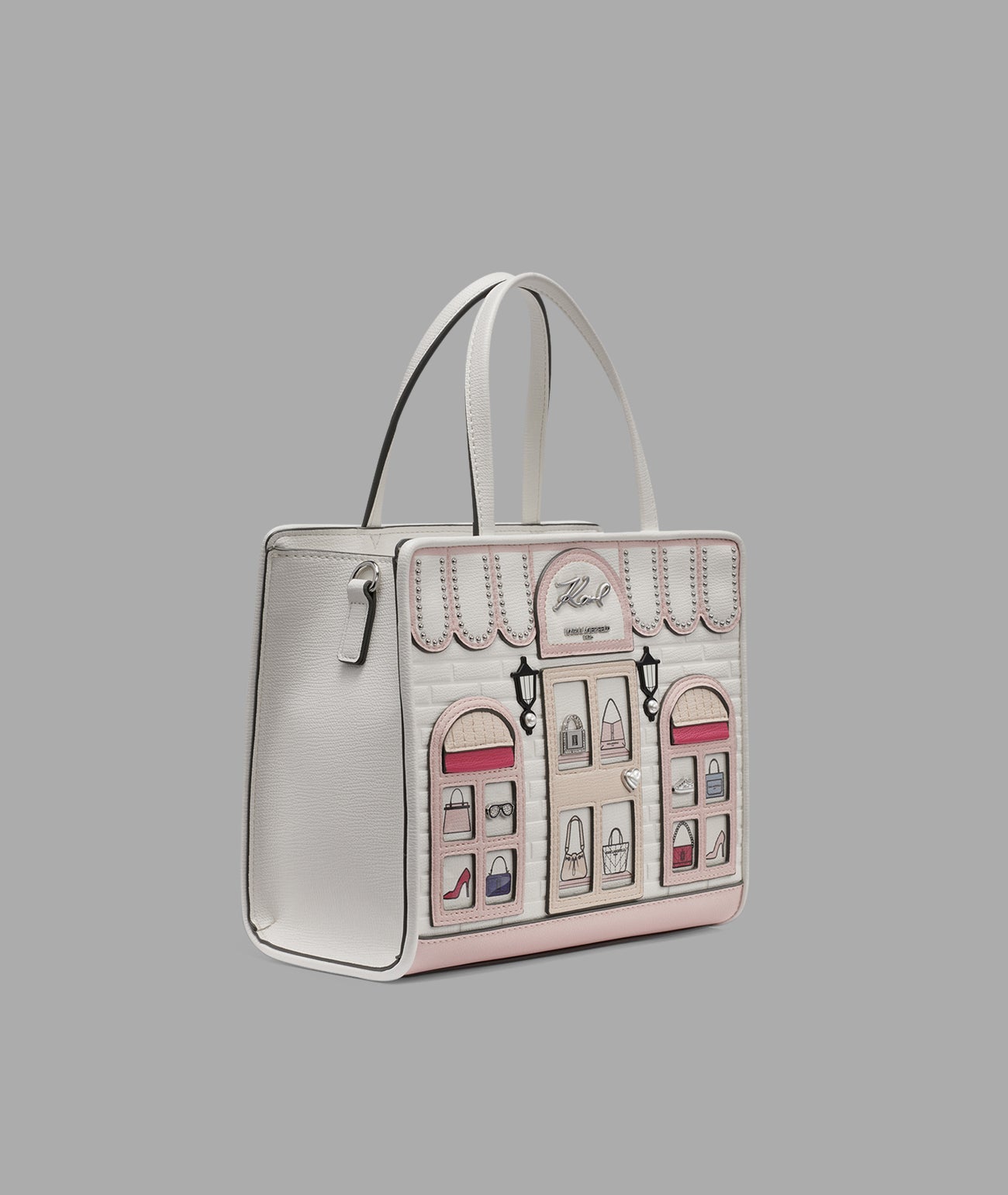 KarlLagerfeld Maybelle boutique top handle satchel white