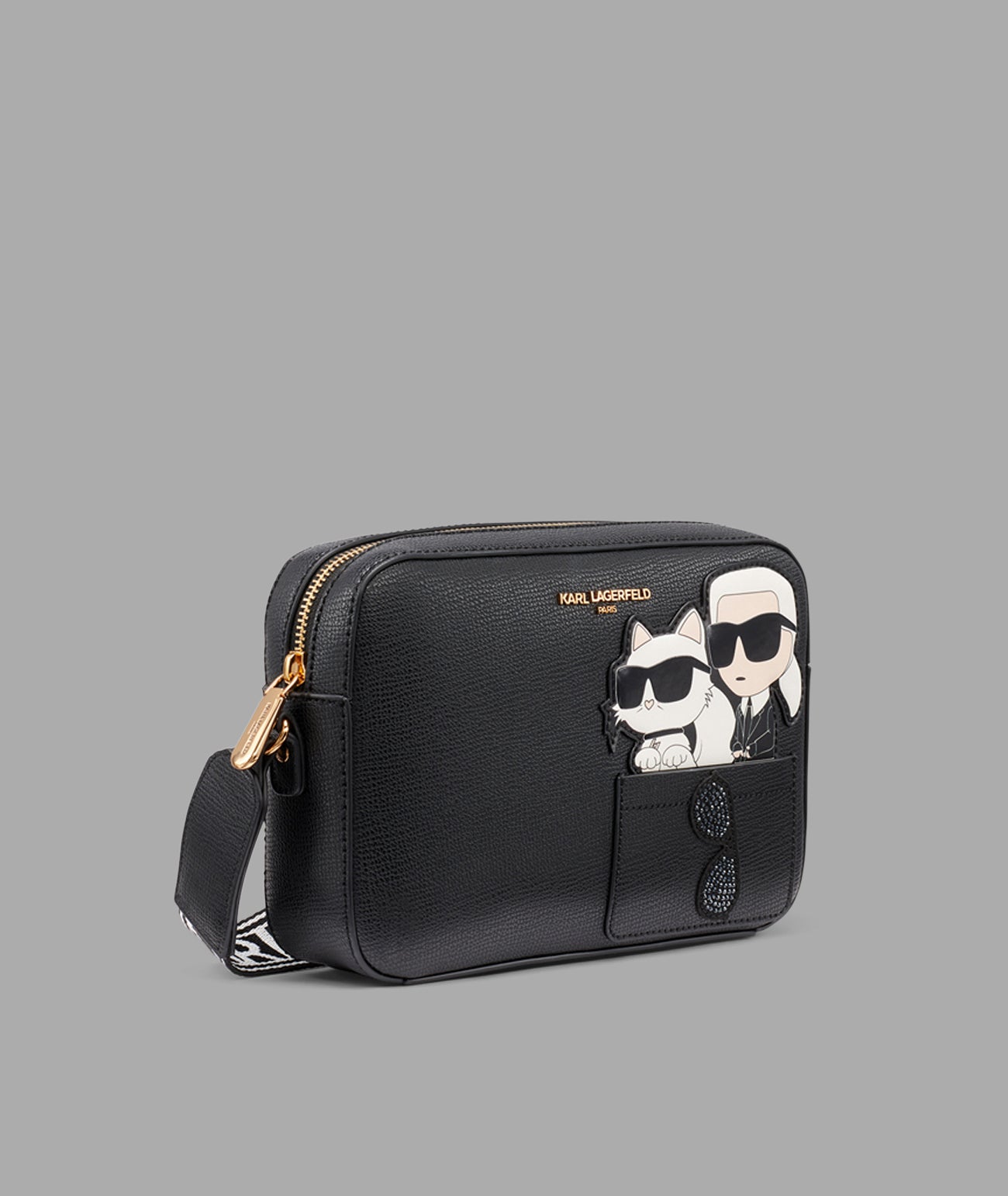 KarlLagerfeld Maybelle sunglass duo crossbody black