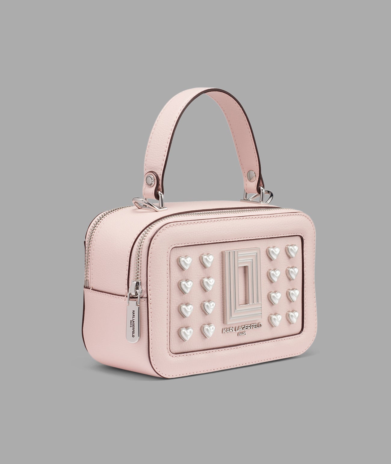 KarlLagerfeld Simone crossbody lotus with pearl hearts pink