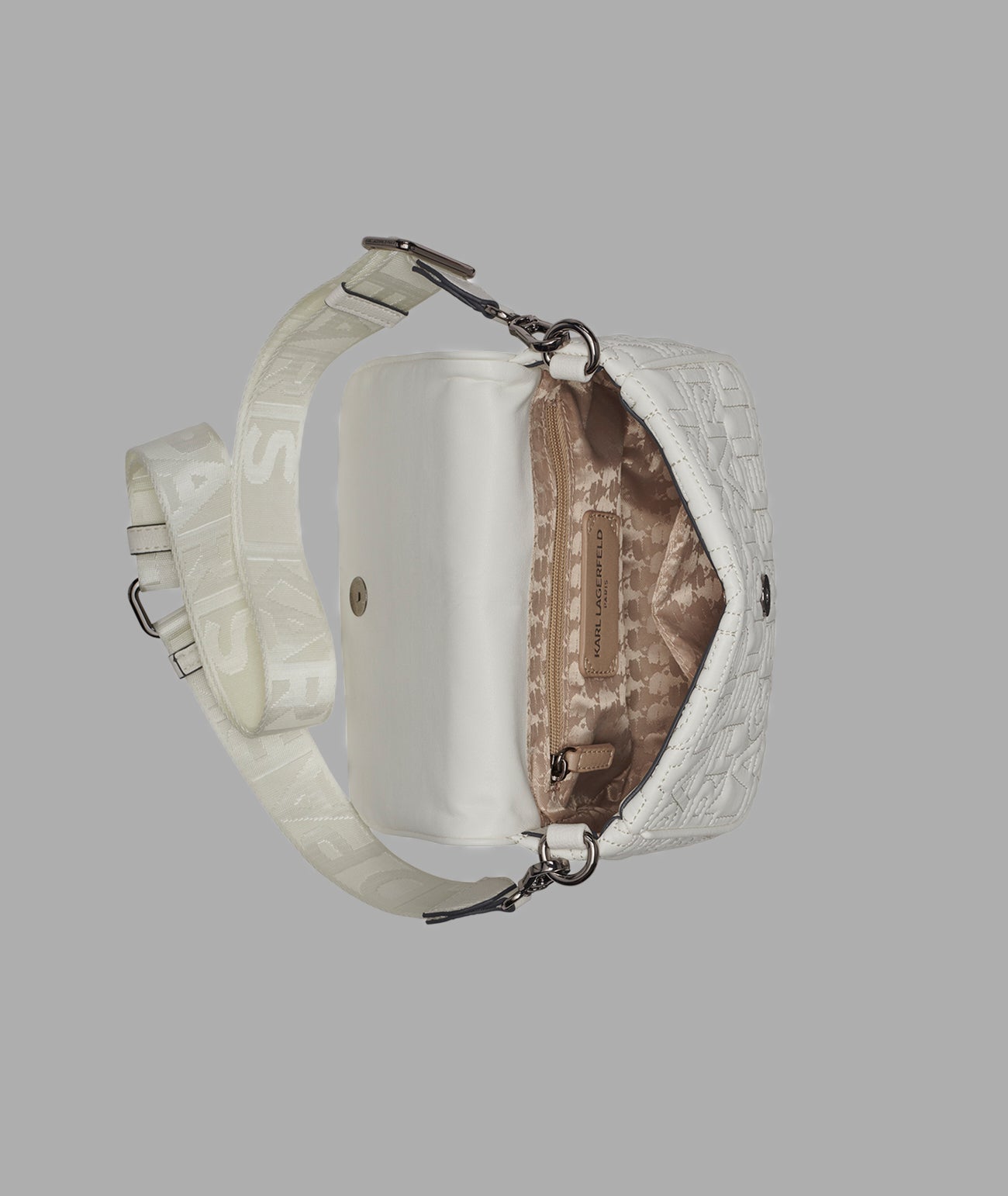 KarlLagerfeld Voyage logo crossbody white