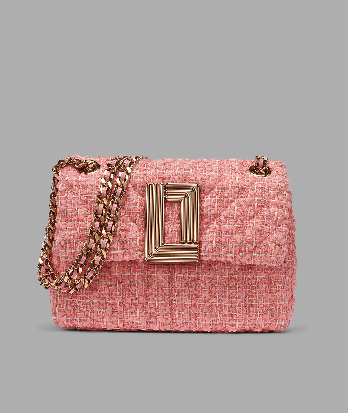 KarlLagerfeld Lafayette mini crossbody boucle sunkist coral