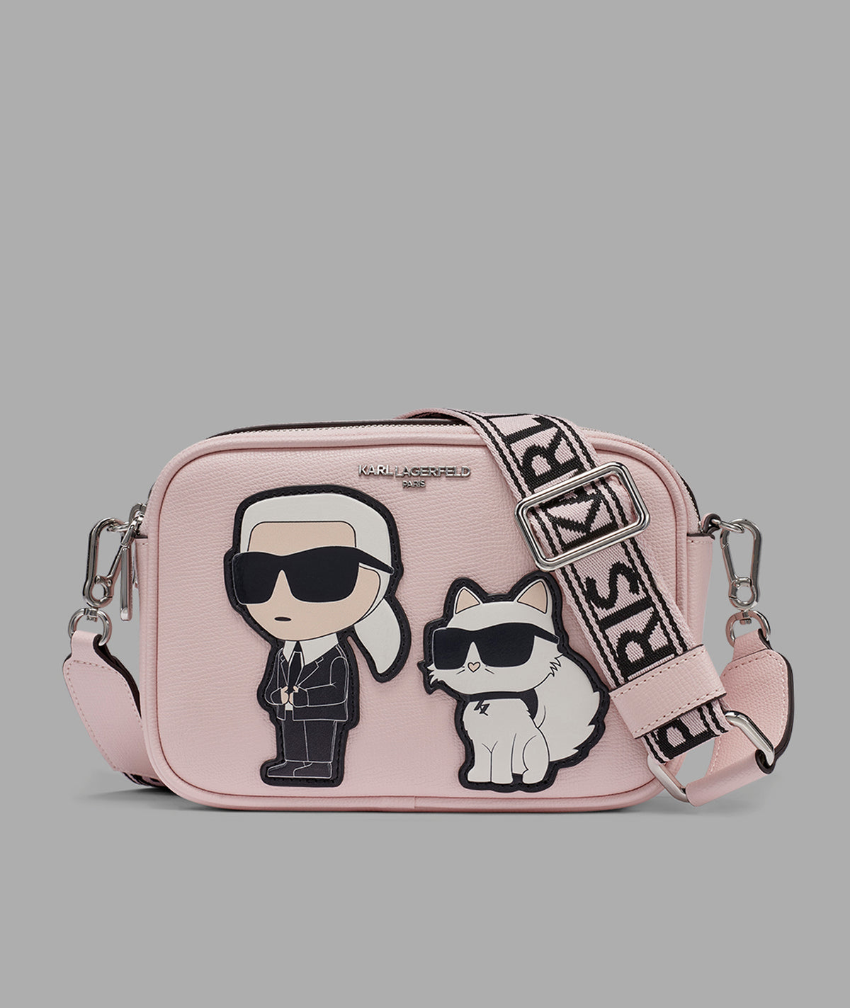 KarlLagerfeld Maybelle camera crossbody lotus