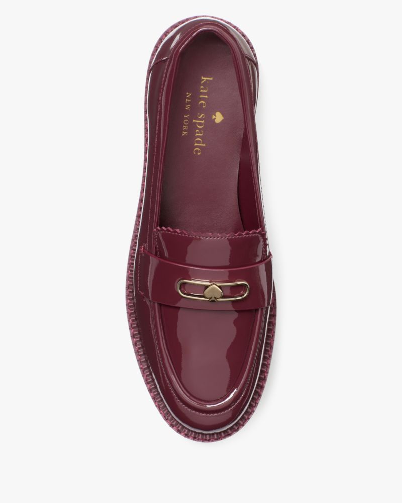 Katespade Hallie Lug Loafer Dark Merlot