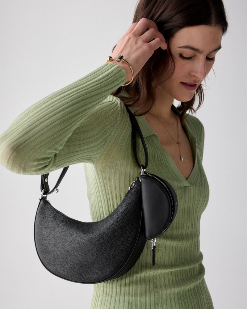 KateSpade Duo Crossbody Bag Black Silver
