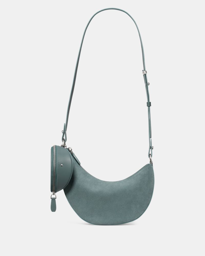 KateSpade Duo Suede Crossbody Bag Dark English Sea