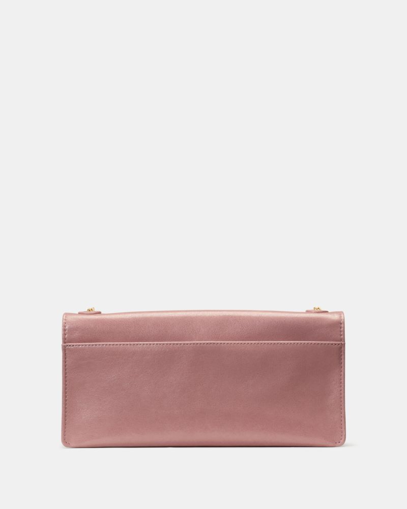 KateSpade Deco Glazed Leather Soft Shoulder Bag Dusk Rose