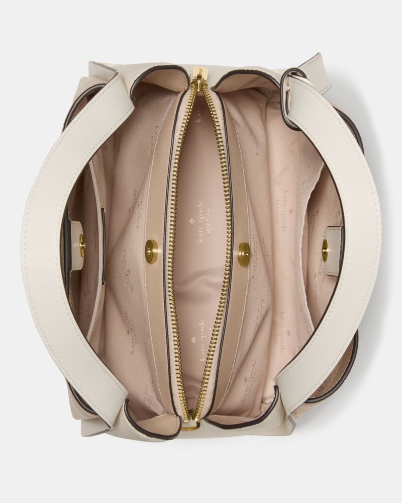 KateSpade Knott Colorblock Convertible Carryall Light Cream Multi
