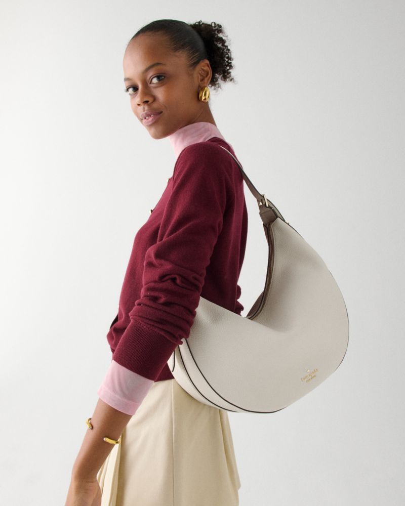 KateSpade Nova Large Crescent Shoulder Bag Meringue