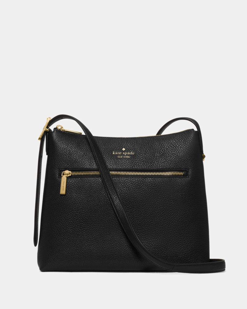 KateSpade 454 Large Swingpack Buckle Crossbody Black Black