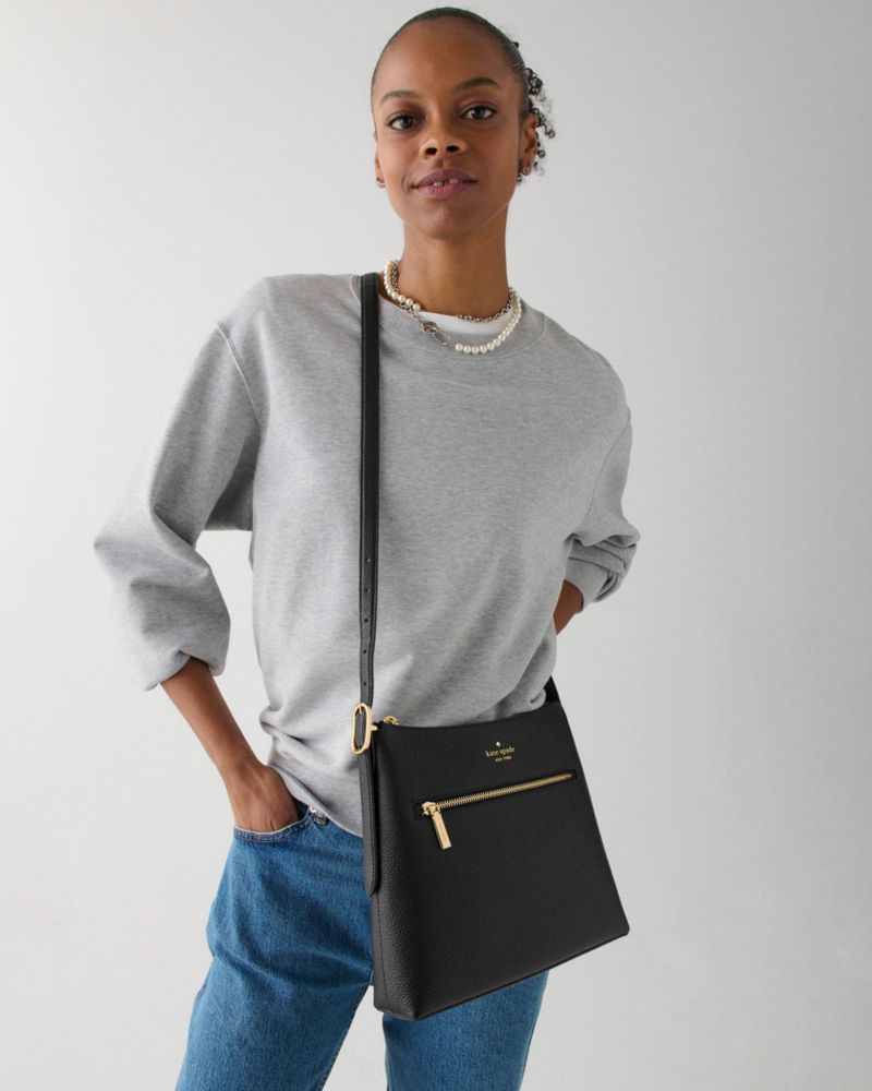 KateSpade 454 Large Swingpack Buckle Crossbody Black