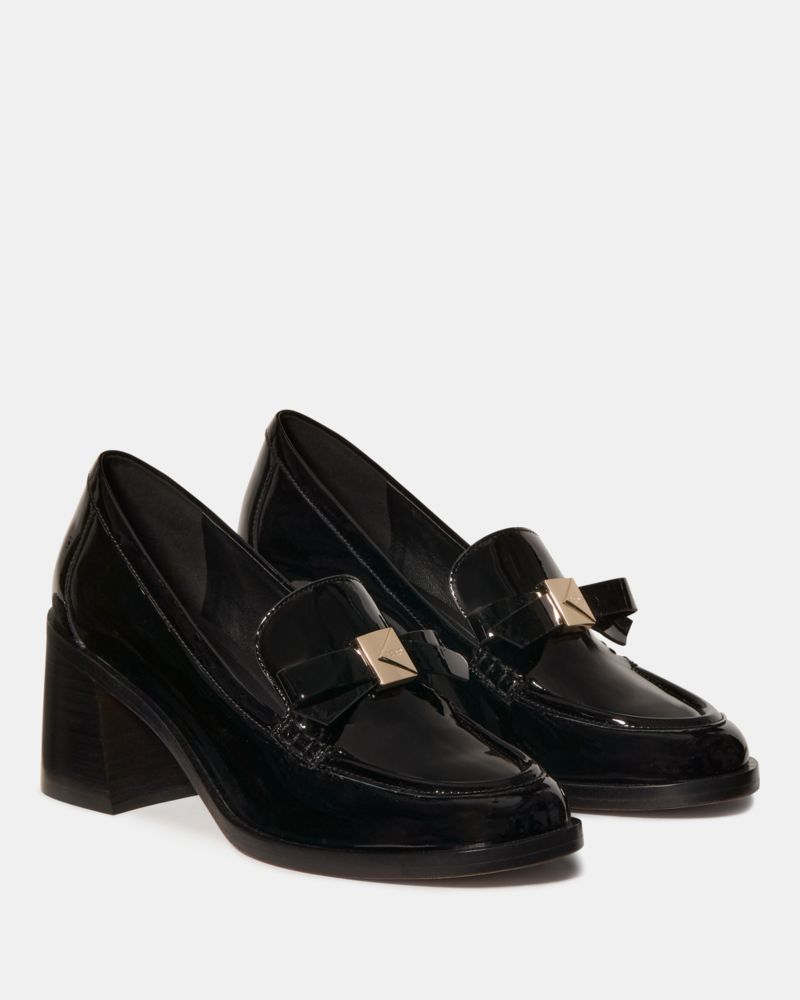 Katespade Deco Bow Heeled Loafer Black