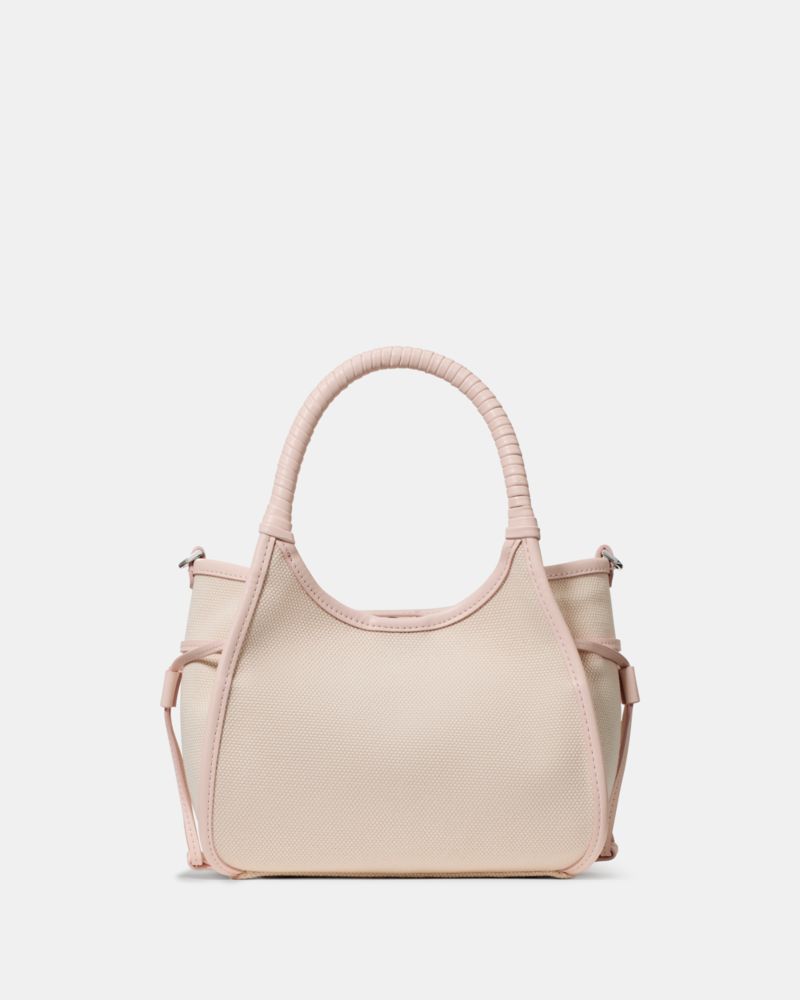 KateSpade Stash Canvas Floral Small Carryall Bag Pearl Pink Multi