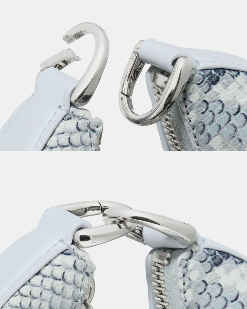 KateSpade Duo Snake Embossed Crossbody Bag Pale Sapphirine