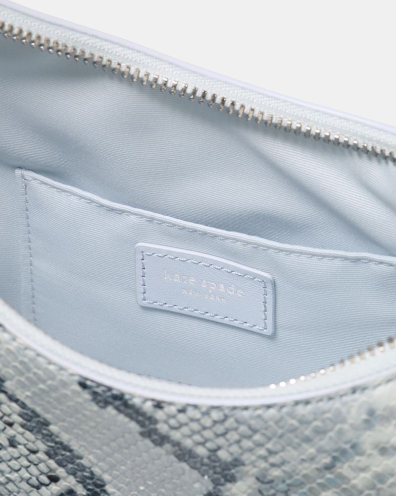 KateSpade Duo Snake Embossed Crossbody Bag Pale Sapphirine