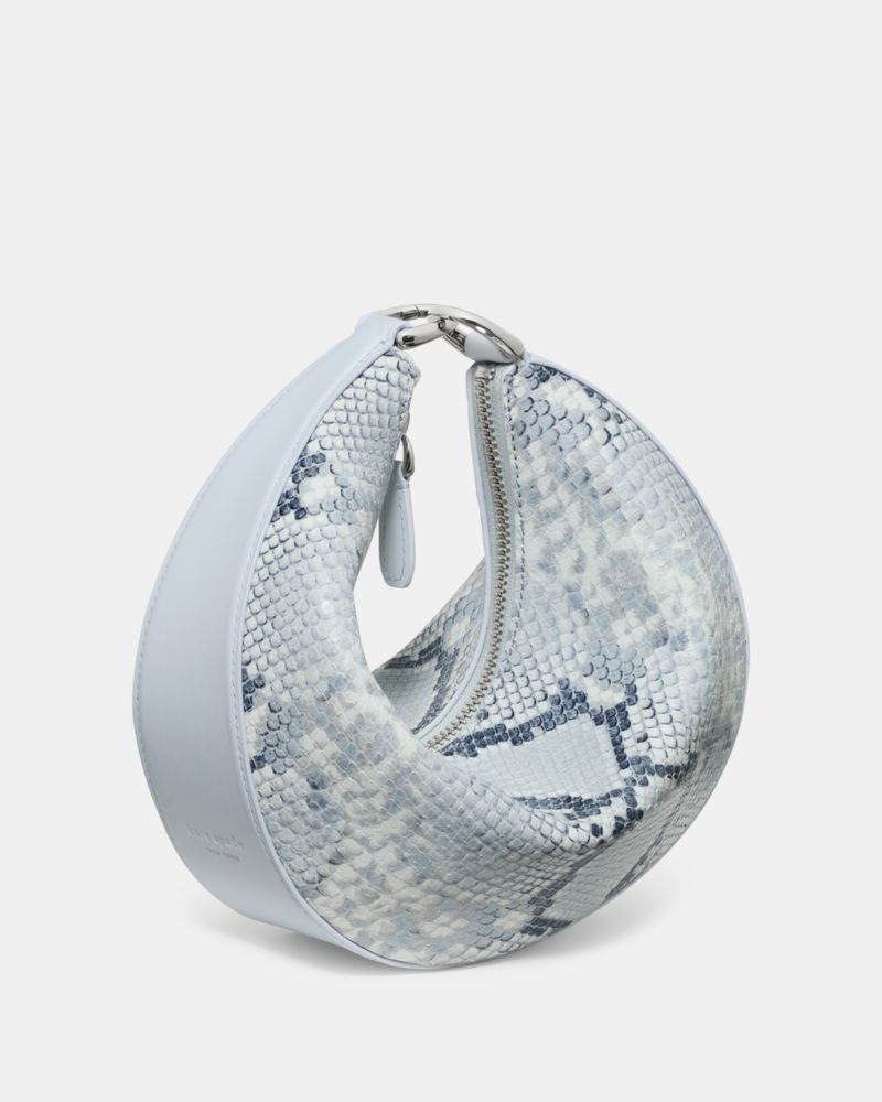 KateSpade Duo Snake Embossed Crossbody Bag Pale Sapphirine