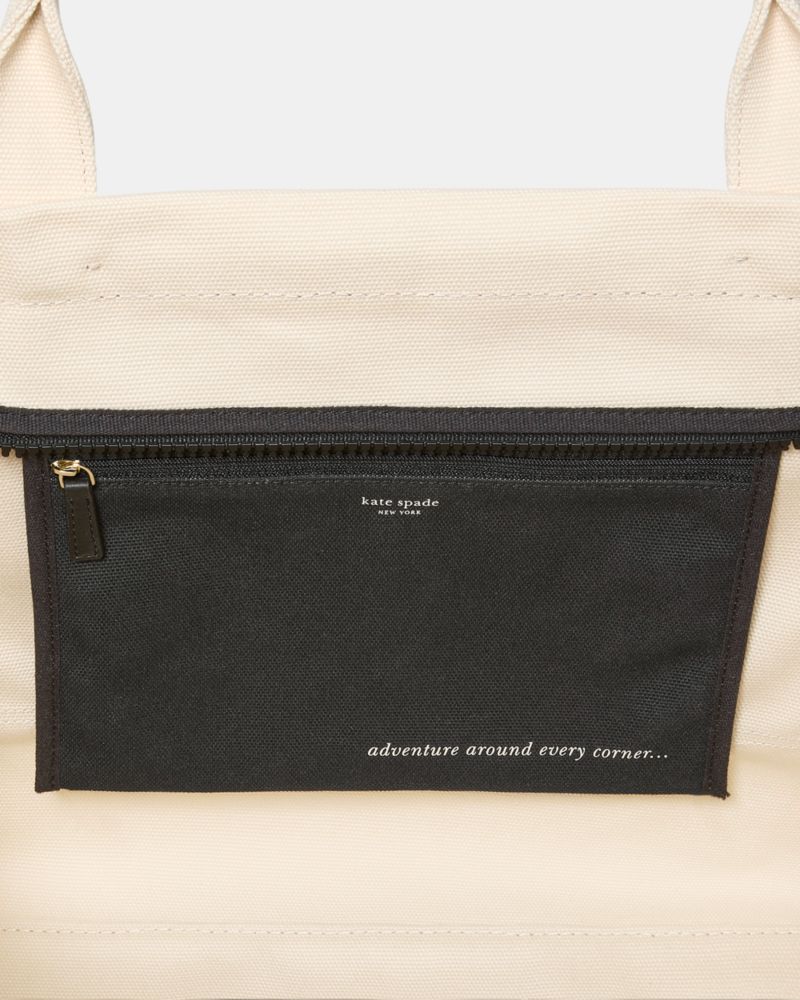 KateSpade Dash Large Canvas Tote Bag Natural