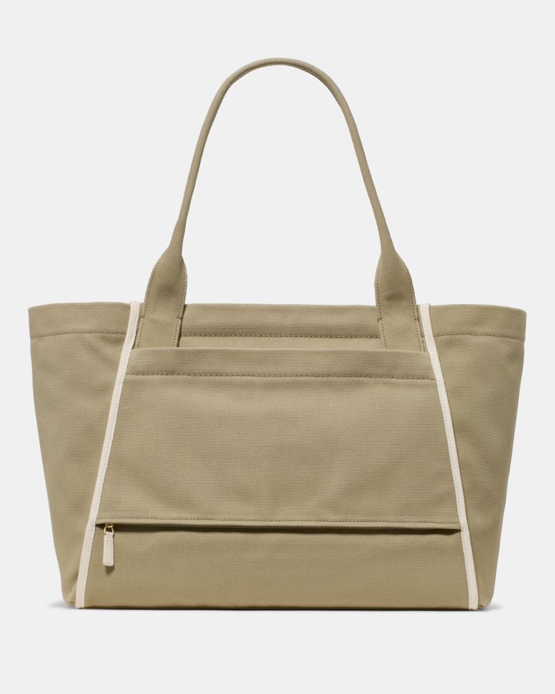 KateSpade Dash Large Canvas Tote Bag Dried Bay Leaf