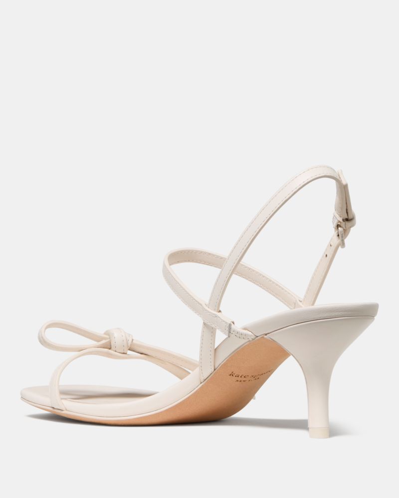 Katespade Loop Kitten Heel Sandals Cream