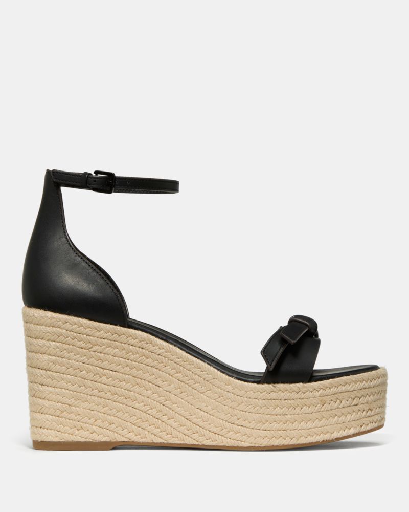 Katespade Loop Espadrille Wedge Sandal Black