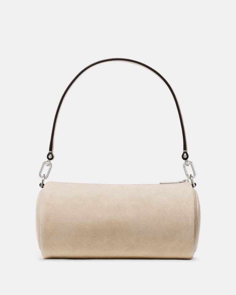 KateSpade Roulette Suede Crossbody Bag Light Sand