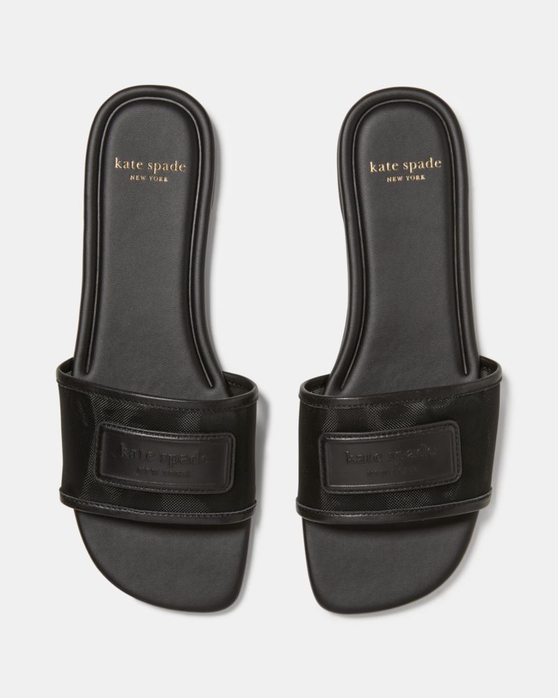 Katespade Breezy Slide Sandals Black