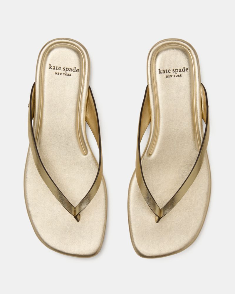 Katespade Sandie Flip Flop Sandal Pale Gold
