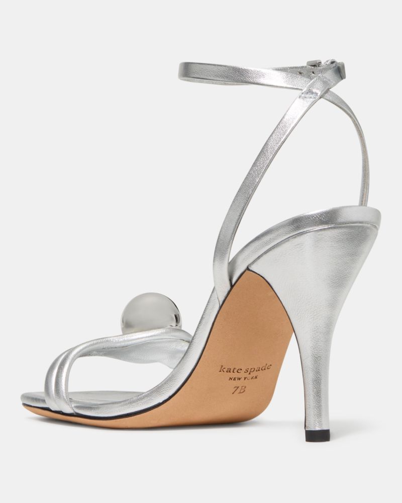 Katespade Harmony High Heel Sandal Silver