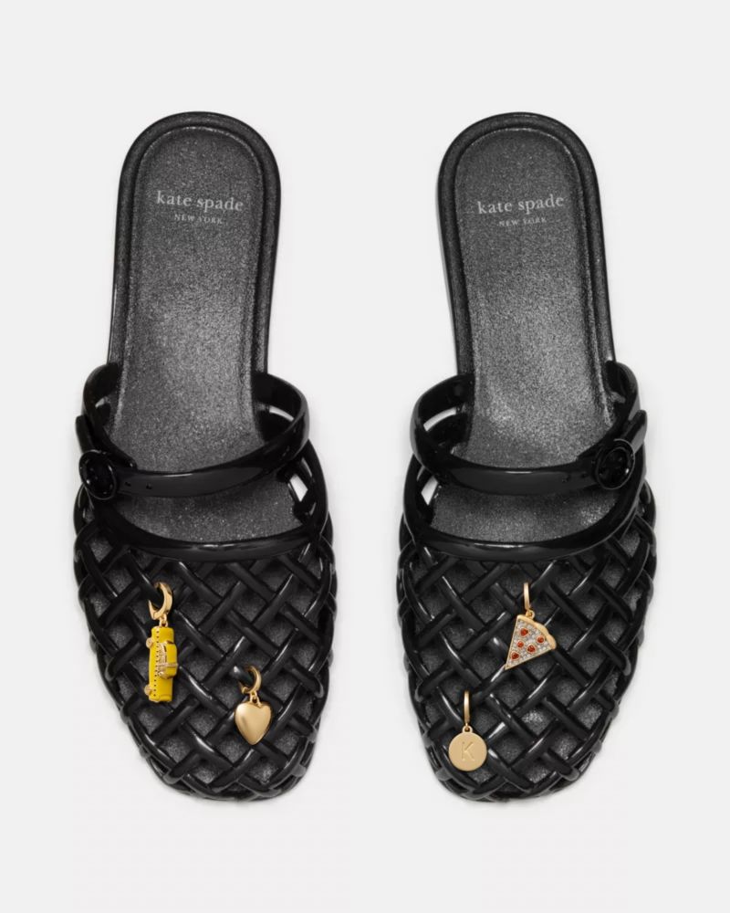 Katespade Jellyfish Mule Flat Black