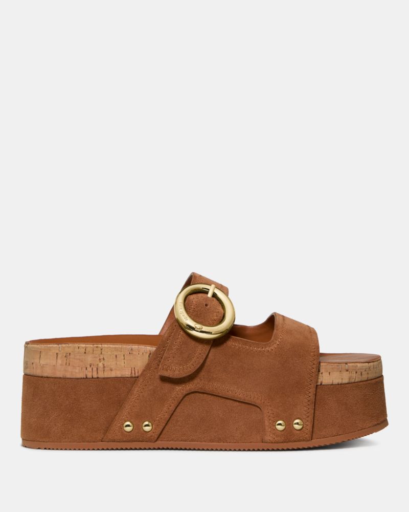 Katespade Halo Platform Footbed Sandal Saddle