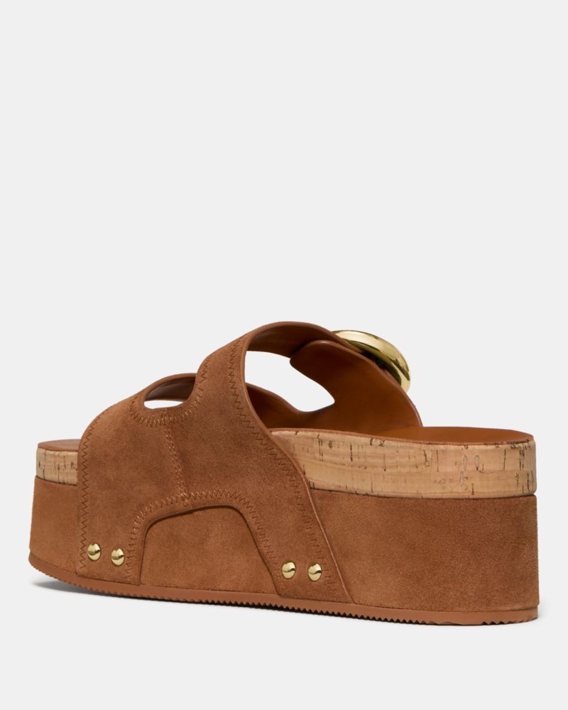 Katespade Halo Platform Footbed Sandal Saddle