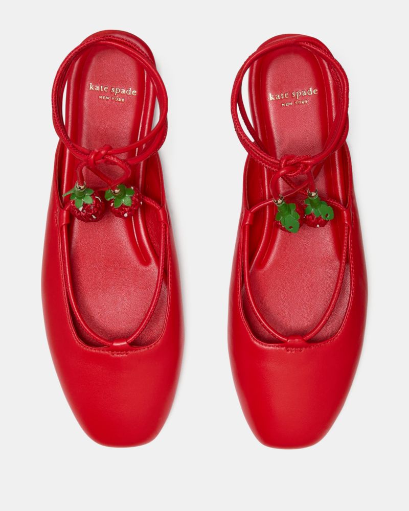 Katespade Eloise Ankle Wrap Mule Flat Heirloom Tomato