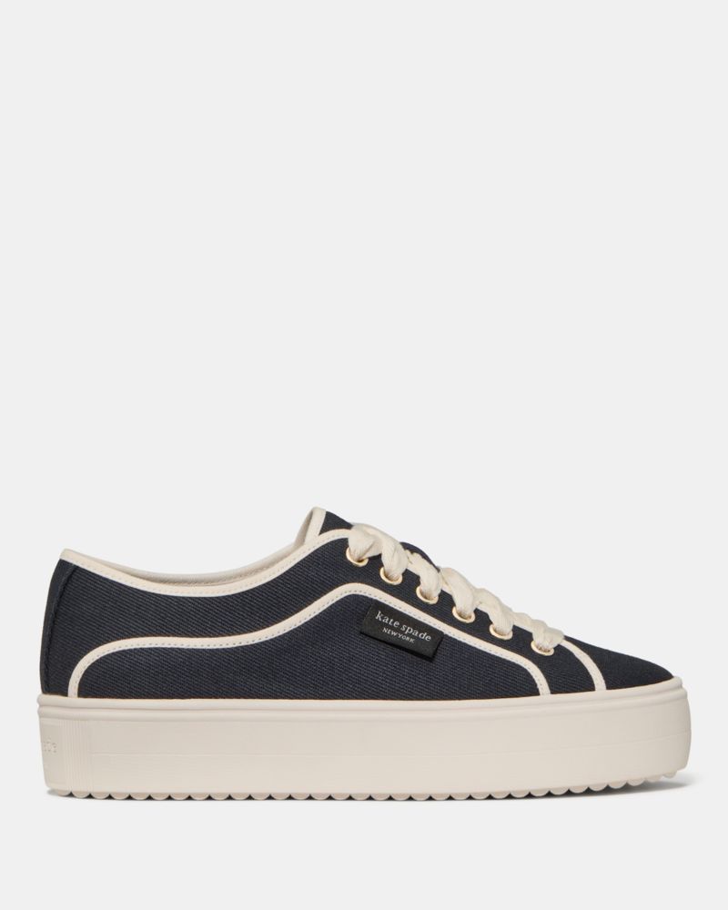 Katespade Sam Icon Platform Sneaker Captain Navy Cream