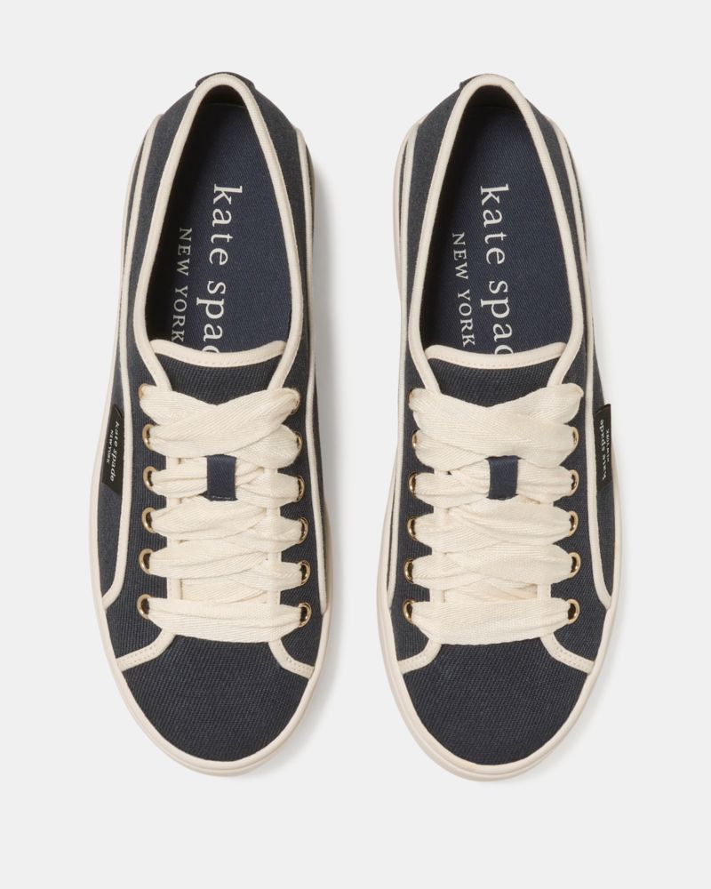Katespade Sam Icon Platform Sneaker Captain Navy Cream