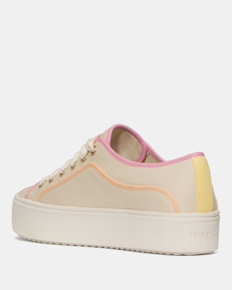Katespade Sam Icon Platform Sneaker Natural Sunset Sand