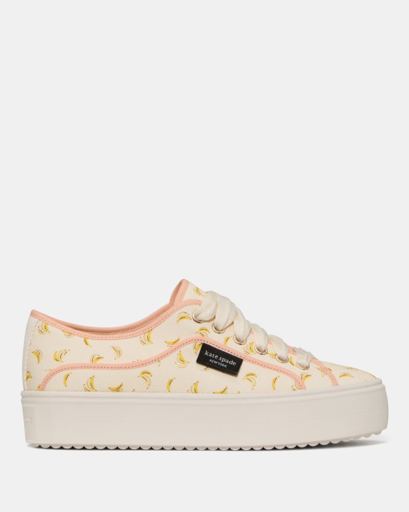 Katespade Sam Icon Platform Sneaker Cream